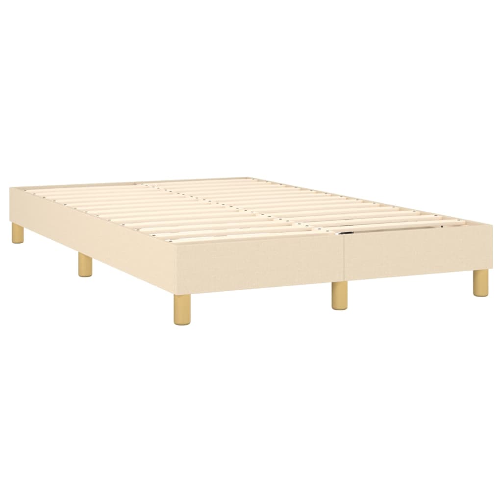 Bettgestell ohne Matratze Creme 120x200 cm Stoff