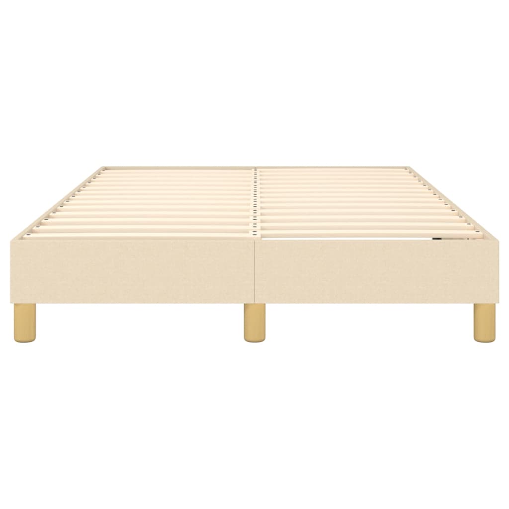 Bettgestell ohne Matratze Creme 120x200 cm Stoff