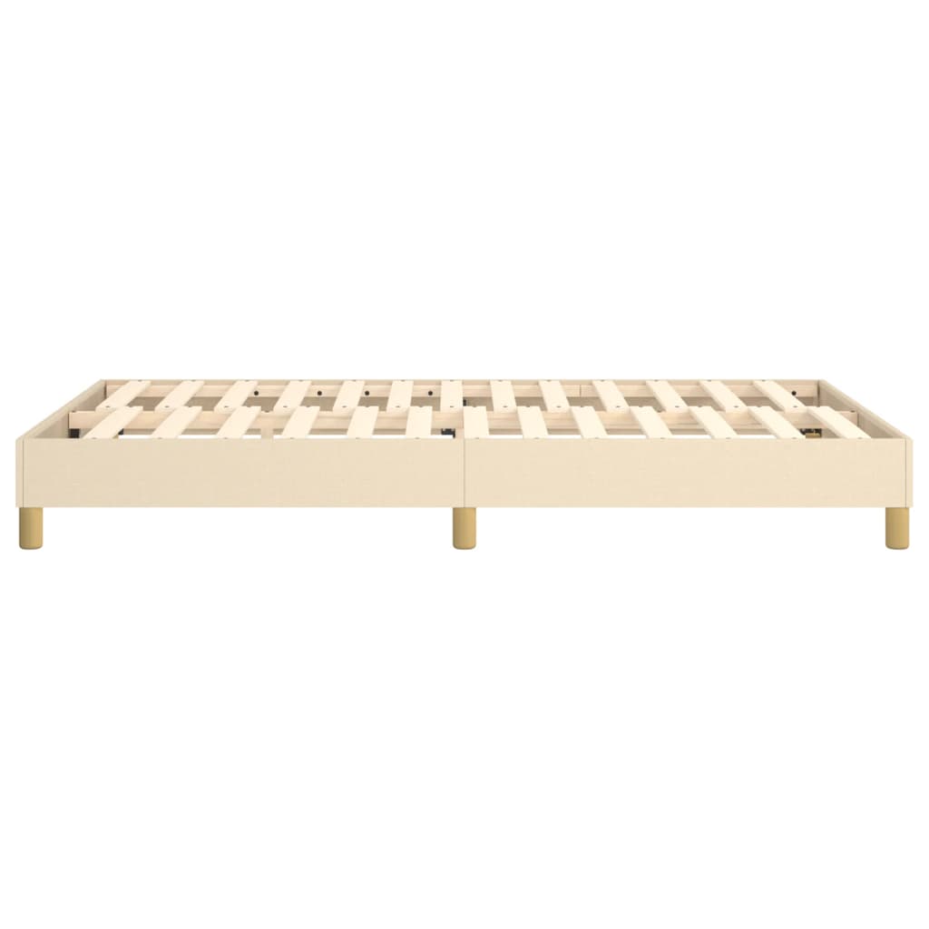 Bettgestell ohne Matratze Creme 120x200 cm Stoff