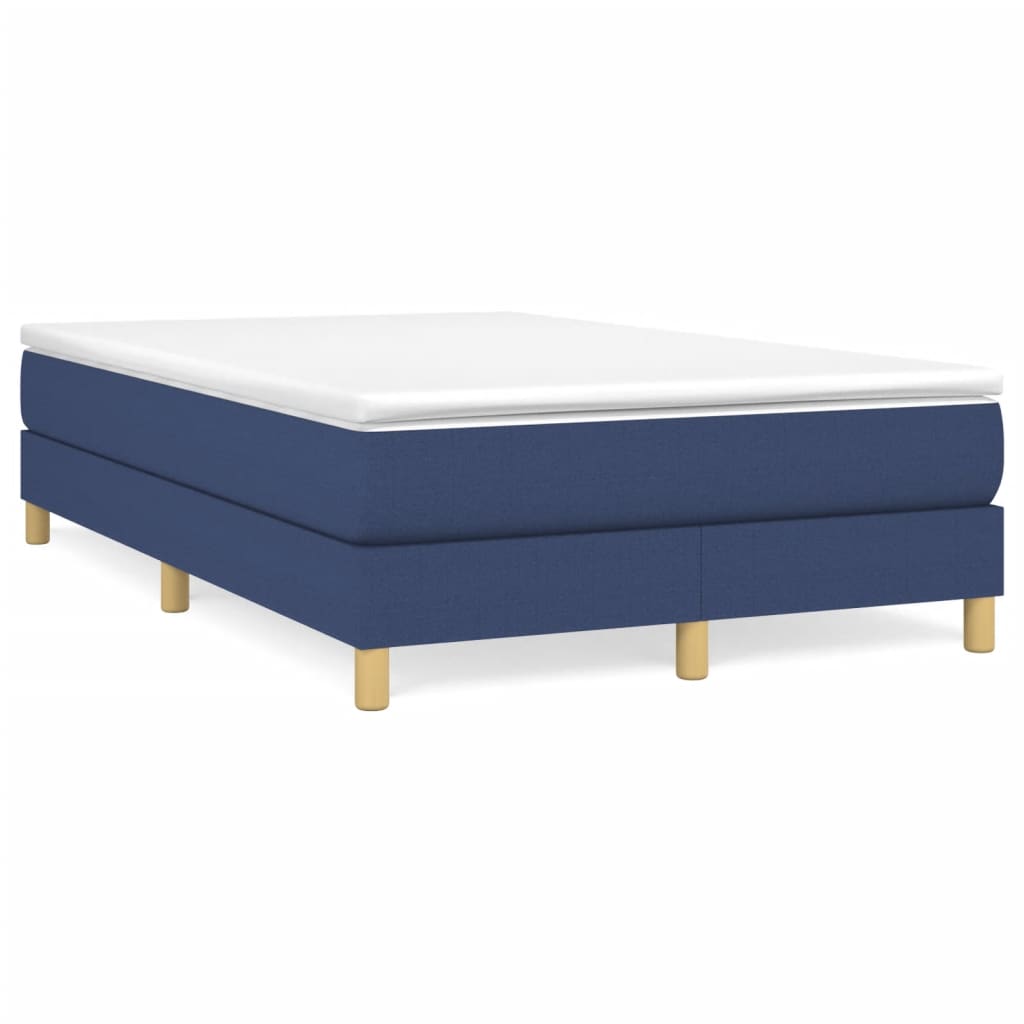 Bettgestell ohne Matratze Blau 120x200 cm Stoff