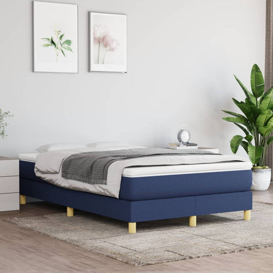 Bettgestell ohne Matratze Blau 120x200 cm Stoff