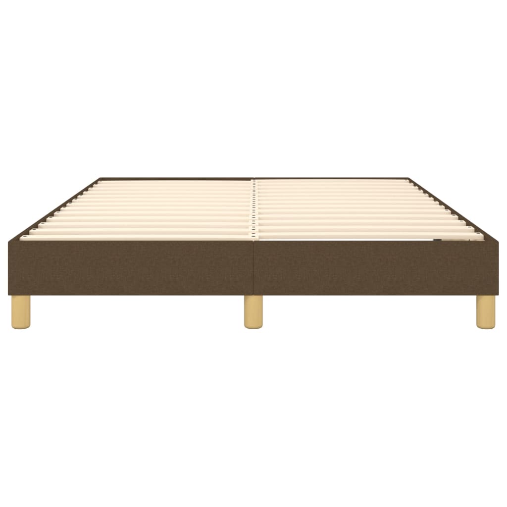 Bettgestell ohne Matratze Dunkelbraun 140x190 cm Stoff