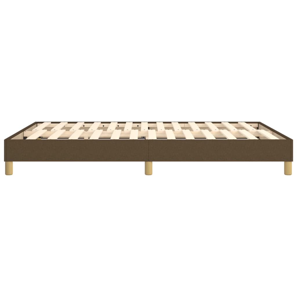 Bettgestell ohne Matratze Dunkelbraun 140x190 cm Stoff