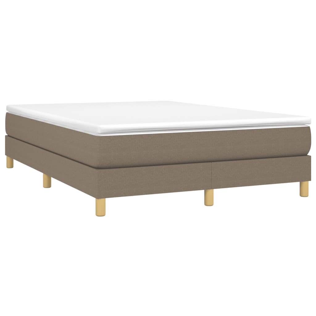 Bettgestell ohne Matratze Taupe 140x190 cm Stoff
