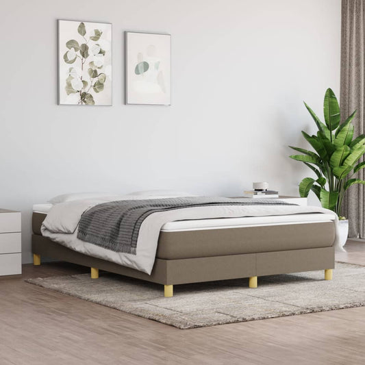 Bettgestell ohne Matratze Taupe 140x190 cm Stoff