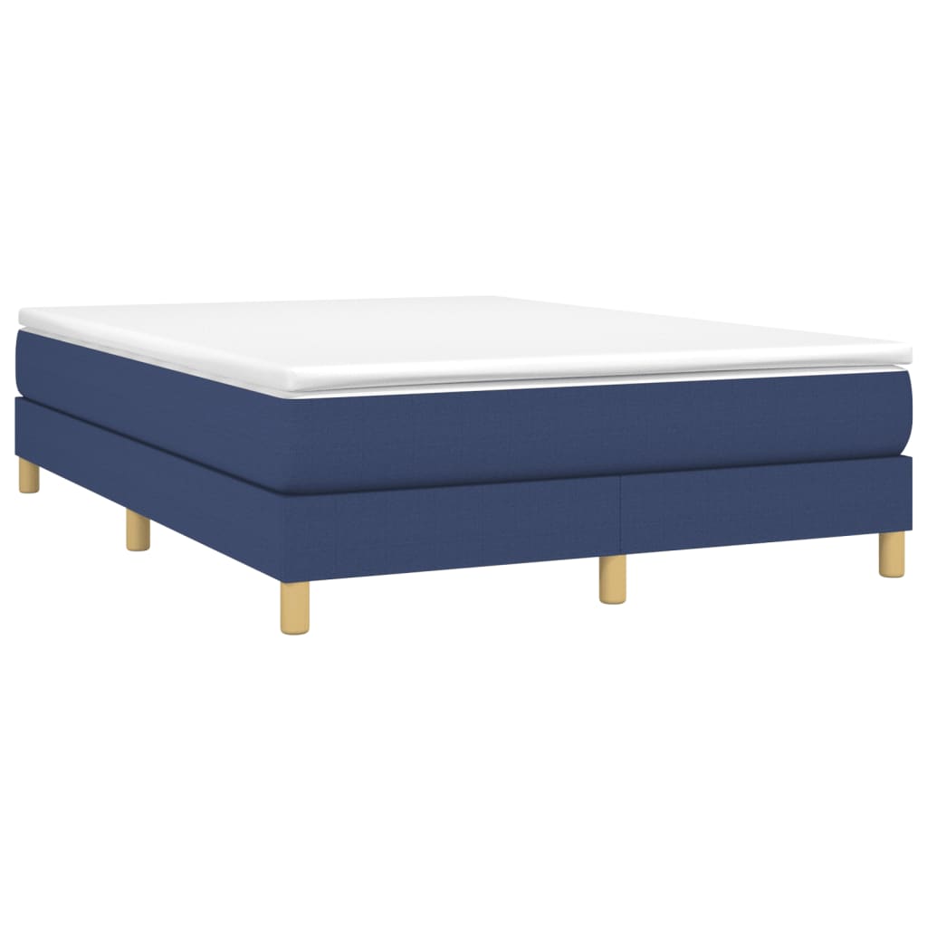Bettgestell ohne Matratze Blau 140x190 cm Stoff