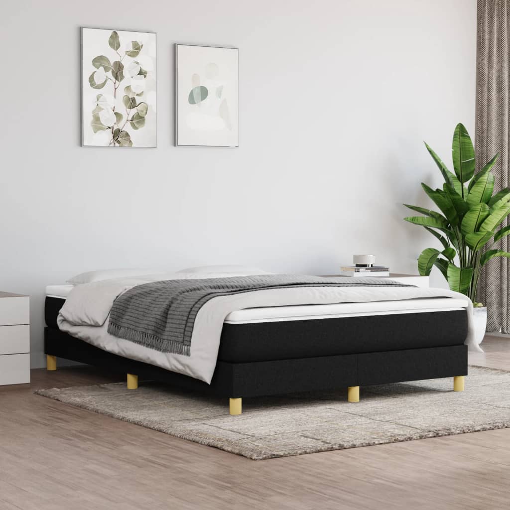 Bettgestell ohne Matratze Schwarz 140x200 cm Stoff