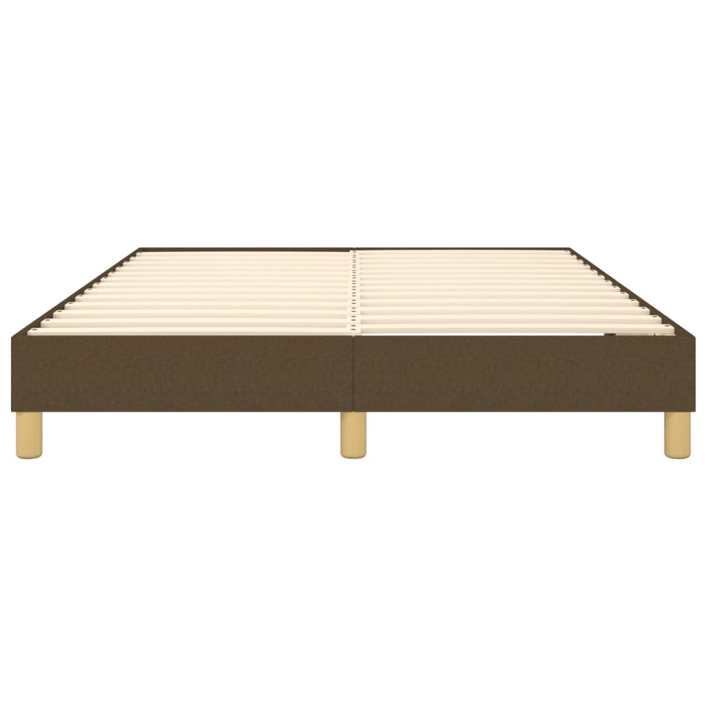 Bettgestell ohne Matratze Dunkelbraun 140x200 cm Stoff