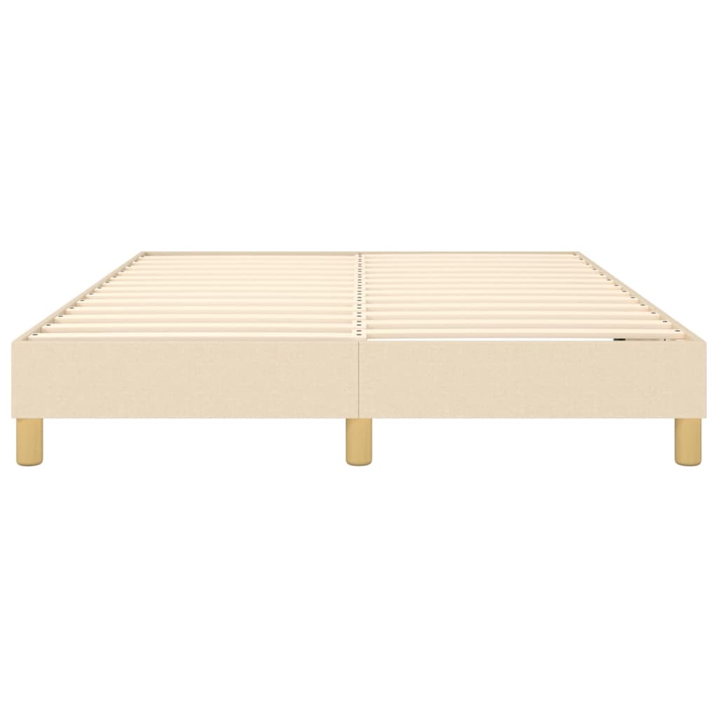 Bettgestell ohne Matratze Creme 140x200 cm Stoff