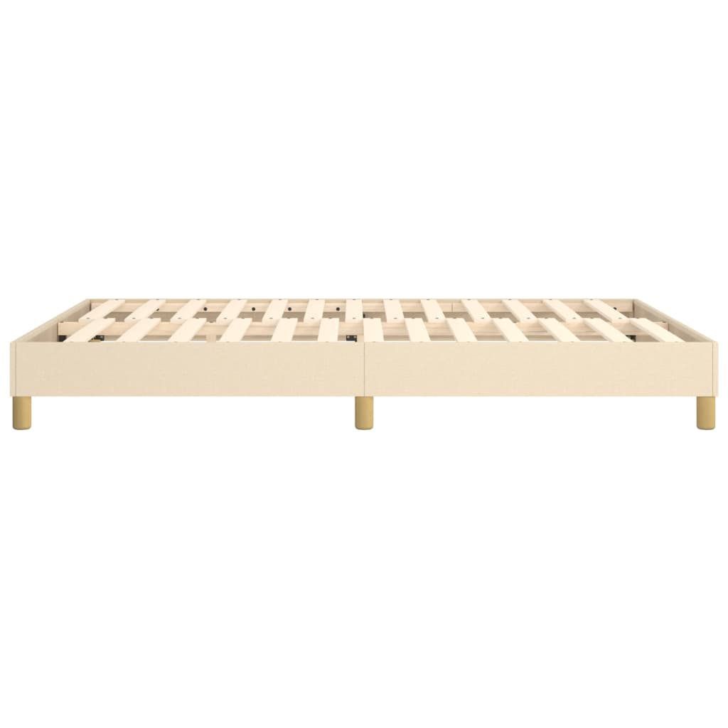 Bettgestell ohne Matratze Creme 140x200 cm Stoff