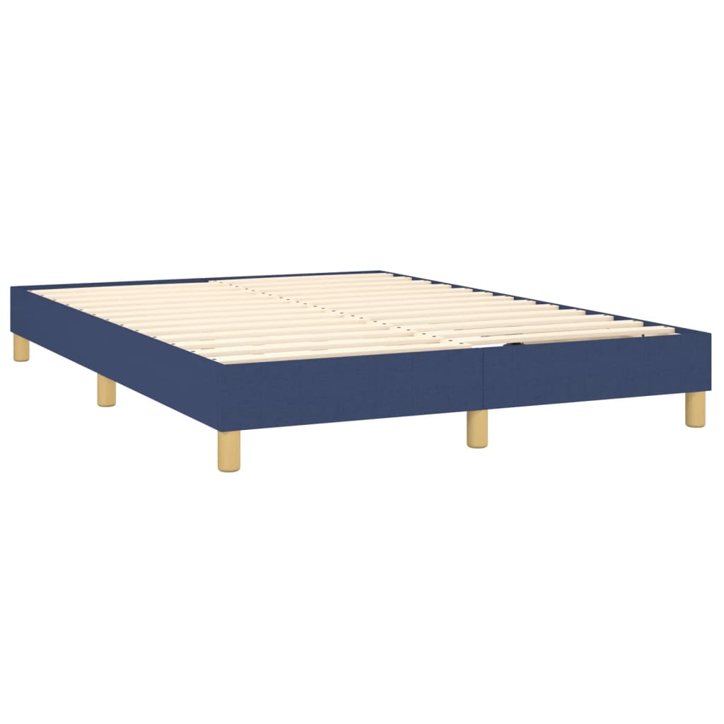Bettgestell ohne Matratze Blau 140x200 cm Stoff