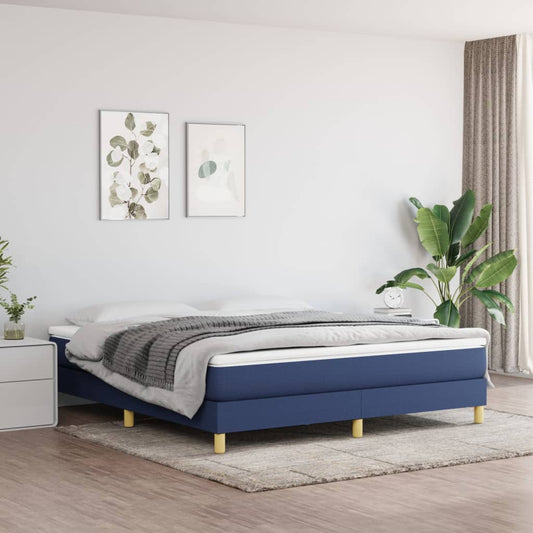 Bettgestell ohne Matratze Blau 180x200 cm Stoff
