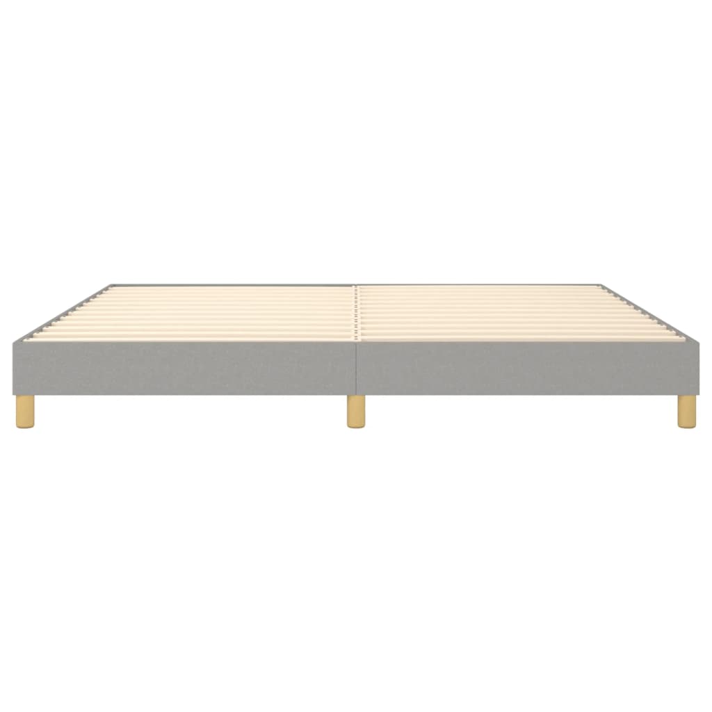Bettgestell ohne Matratze Hellgrau 200x200 cm Stoff