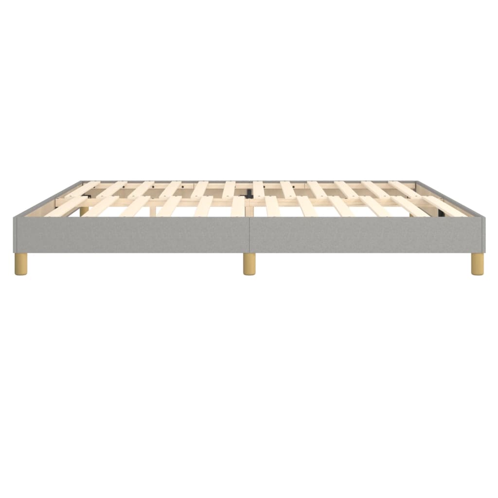 Bettgestell ohne Matratze Hellgrau 200x200 cm Stoff