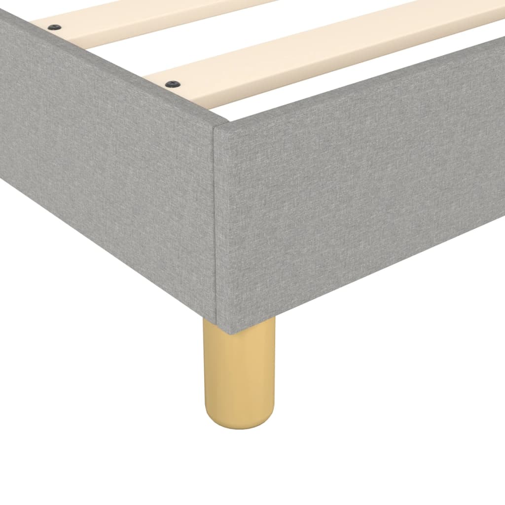 Bettgestell ohne Matratze Hellgrau 200x200 cm Stoff