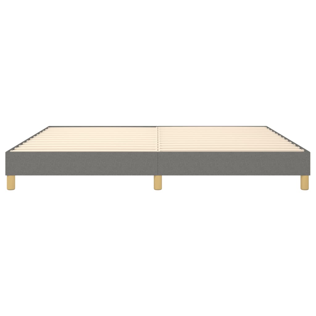 Bettgestell ohne Matratze Dunkelgrau 200x200 cm Stoff