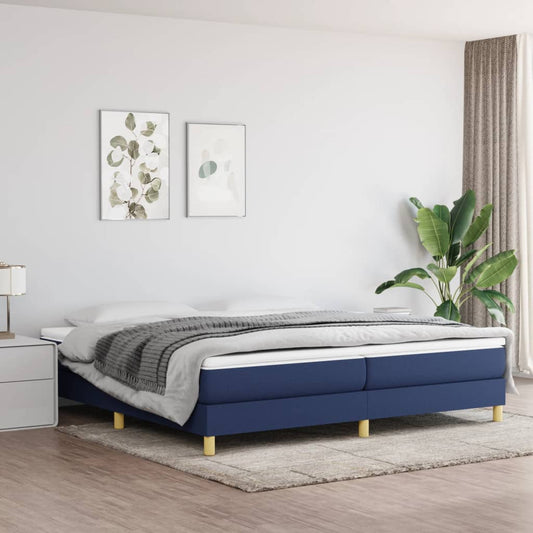 Bettgestell ohne Matratze Blau 200x200 cm Stoff
