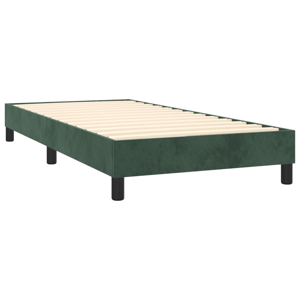 Bettgestell ohne Matratze Dunkelgrün 80x200 cm Samt