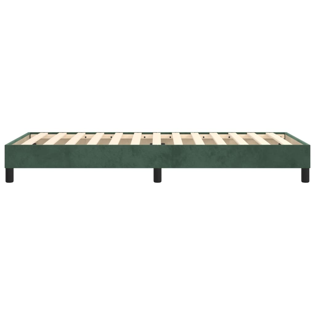 Bettgestell ohne Matratze Dunkelgrün 80x200 cm Samt