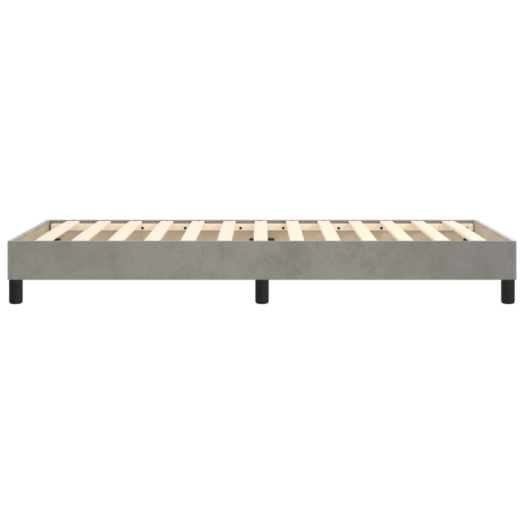 Bettgestell ohne Matratze Hellgrau 90x200 cm Samt