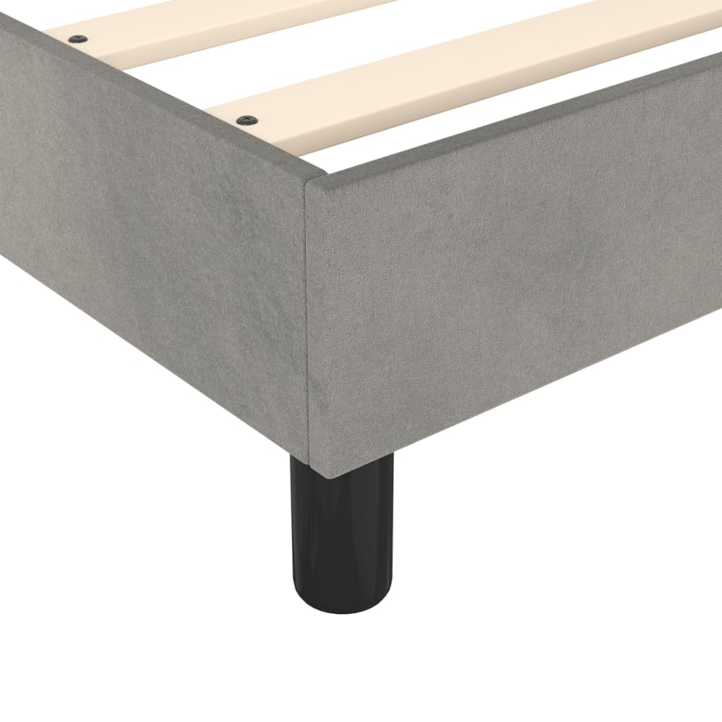 Bettgestell ohne Matratze Hellgrau 90x200 cm Samt