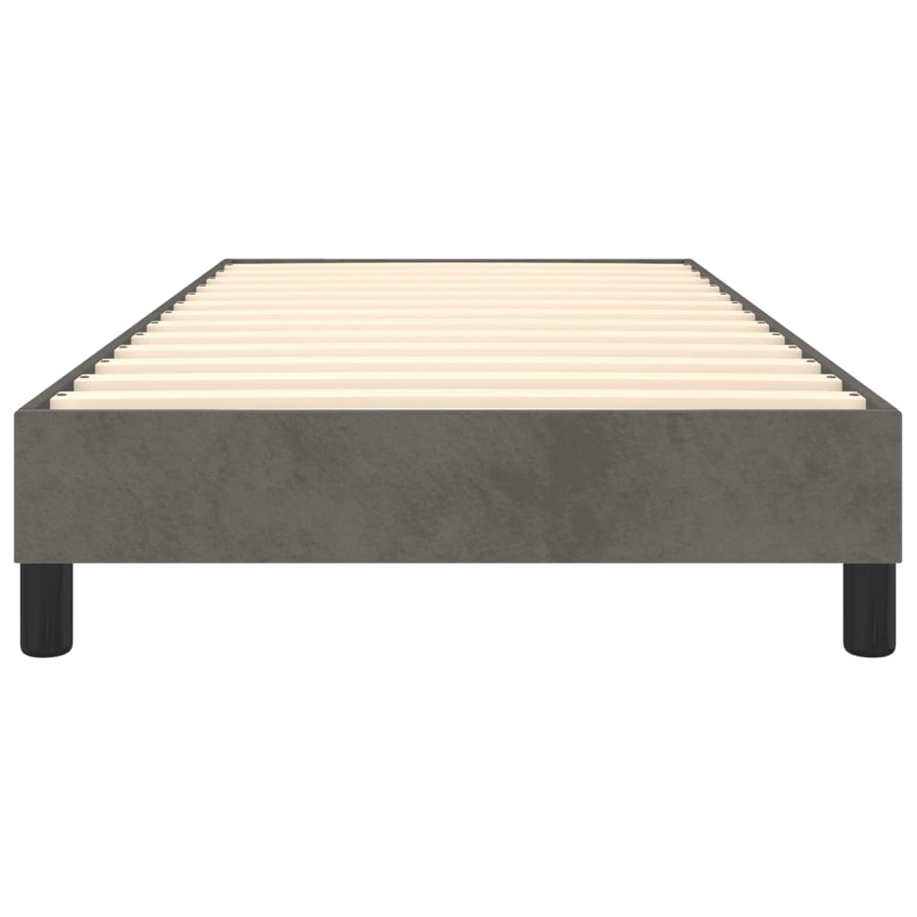 Bettgestell ohne Matratze Dunkelgrau 90x200 cm Samt