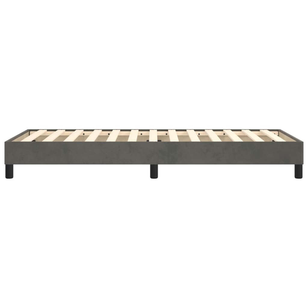 Bettgestell ohne Matratze Dunkelgrau 90x200 cm Samt