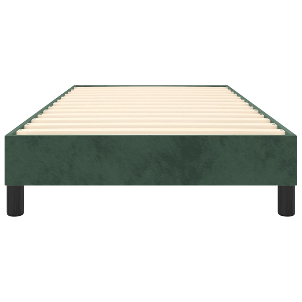 Bettgestell ohne Matratze Dunkelgrün 100x200 cm Samt
