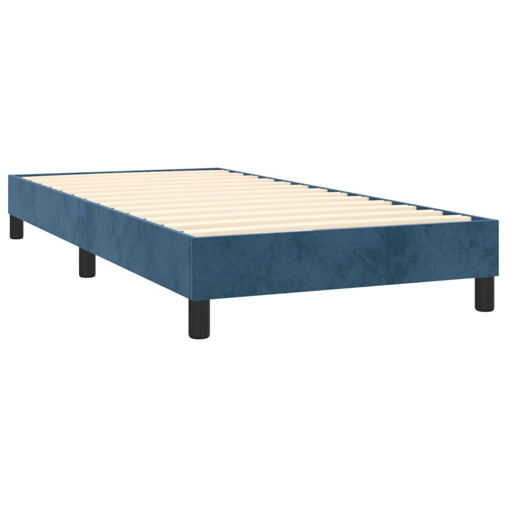 Bettgestell ohne Matratze Dunkelblau 100x200 cm Samt