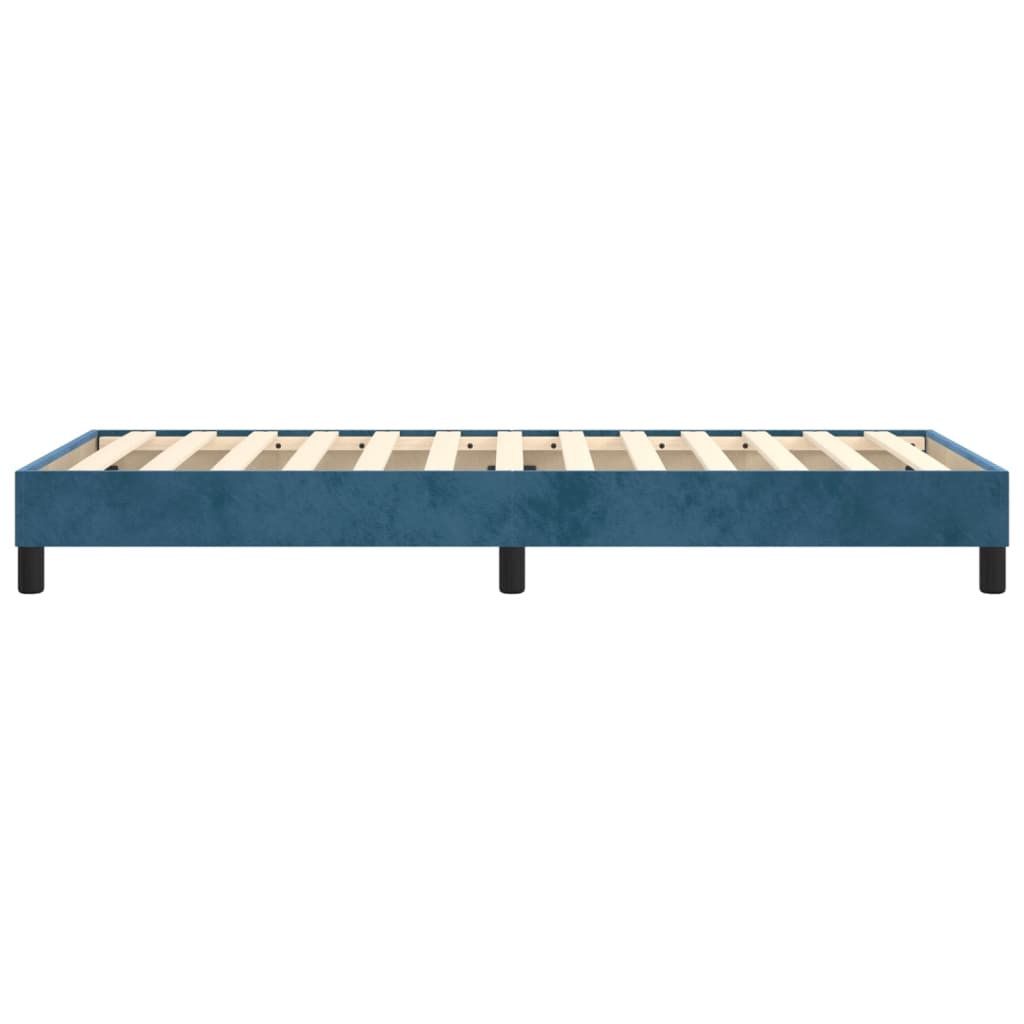 Bettgestell ohne Matratze Dunkelblau 100x200 cm Samt