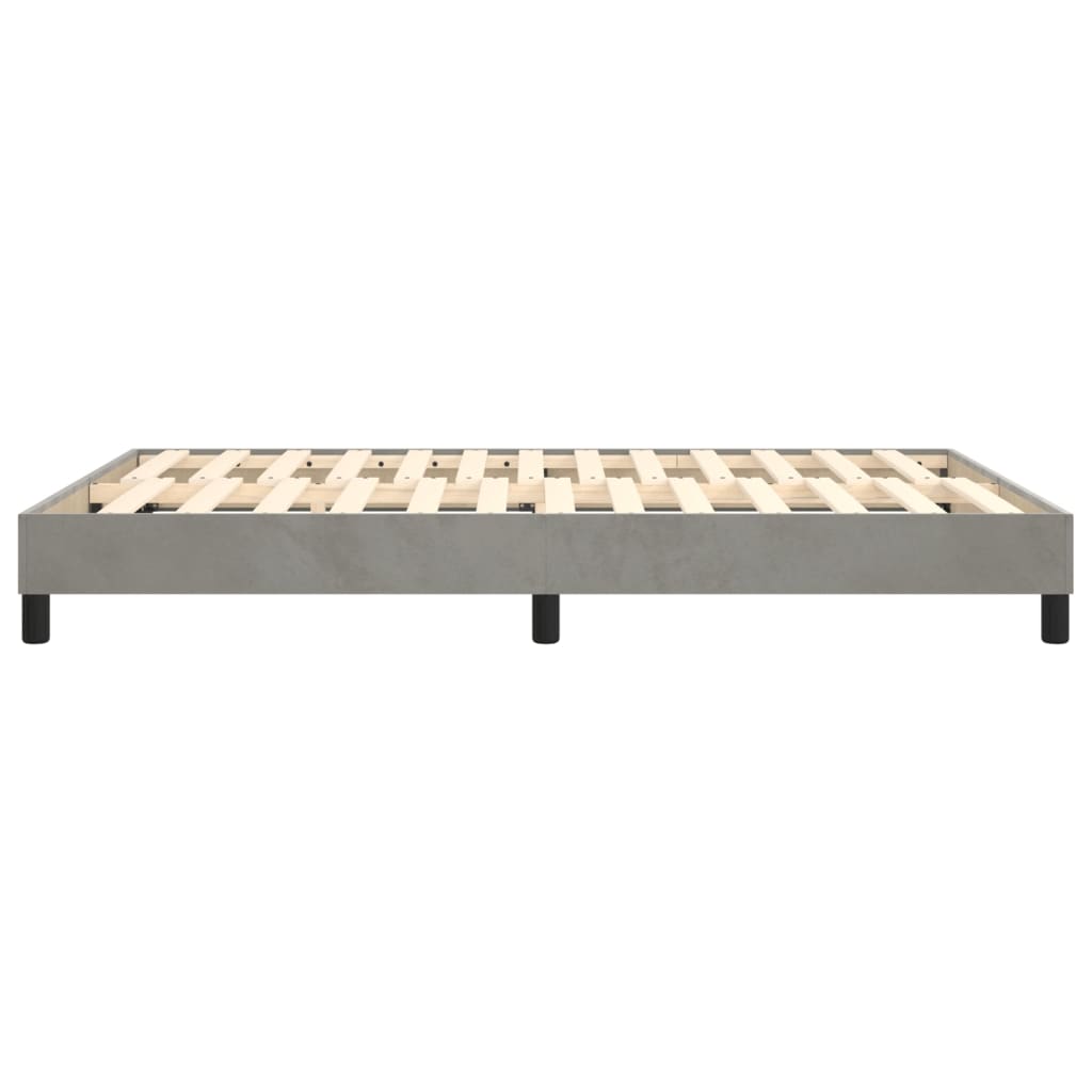 Bettgestell ohne Matratze Hellgrau 140x200 cm Samt