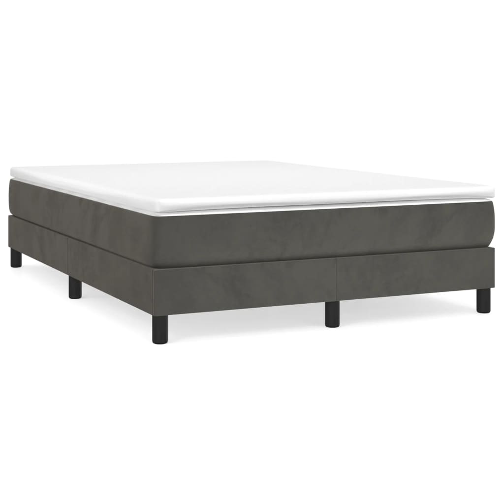 Bettgestell ohne Matratze Dunkelgrau 140x200 cm Samt