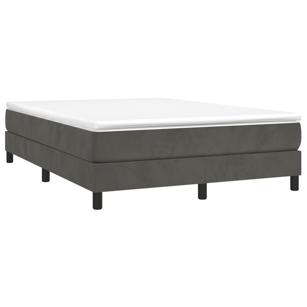Bettgestell ohne Matratze Dunkelgrau 140x200 cm Samt