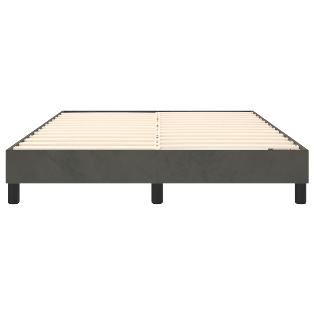 Bettgestell ohne Matratze Dunkelgrau 140x200 cm Samt