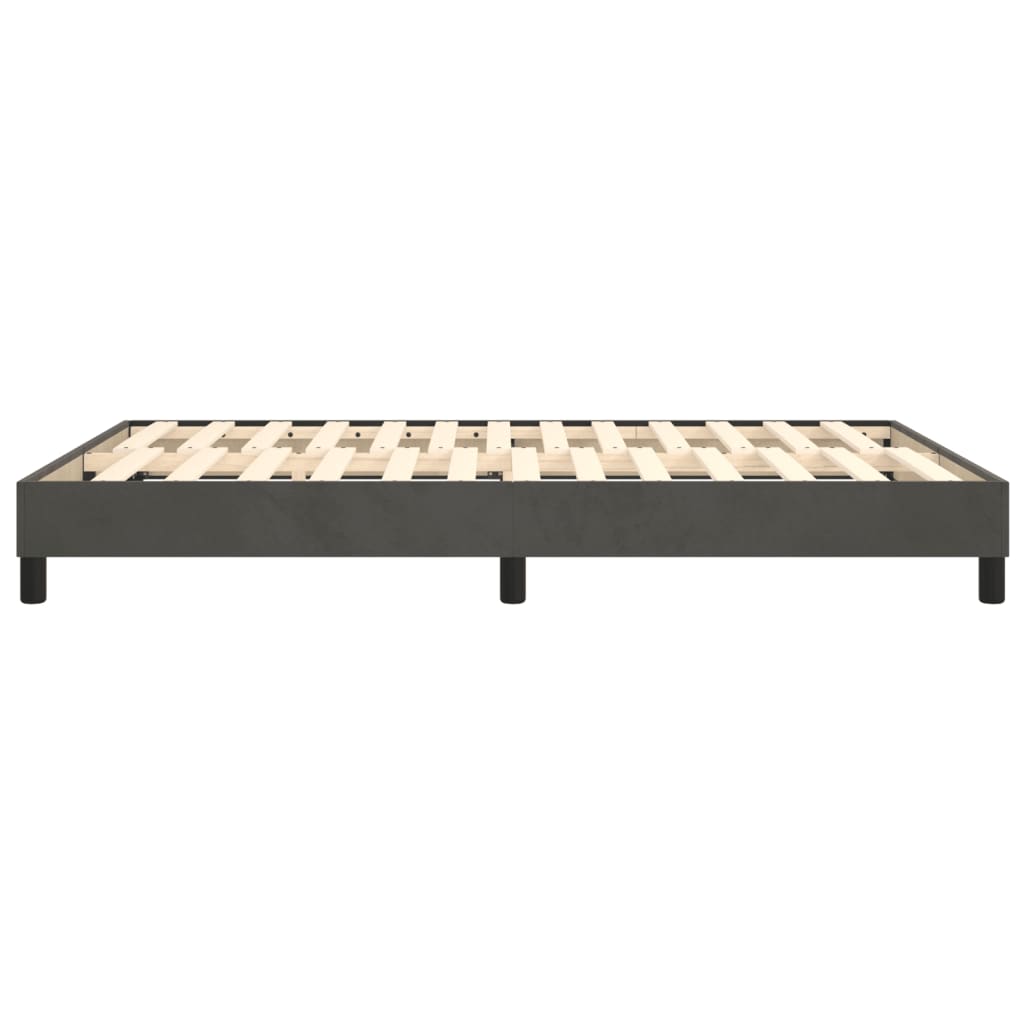 Bettgestell ohne Matratze Dunkelgrau 140x200 cm Samt
