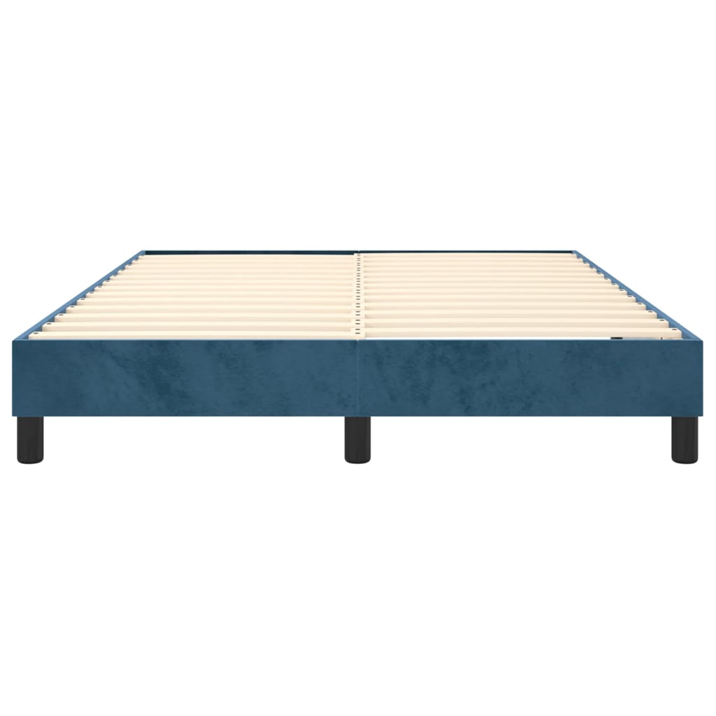 Bettgestell ohne Matratze Dunkelblau 140x200 cm Samt