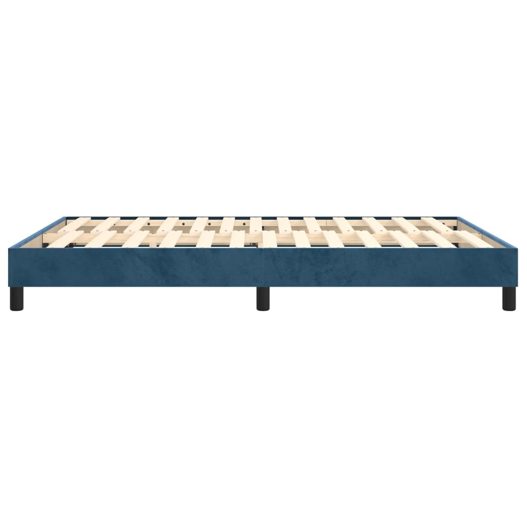 Bettgestell ohne Matratze Dunkelblau 140x200 cm Samt