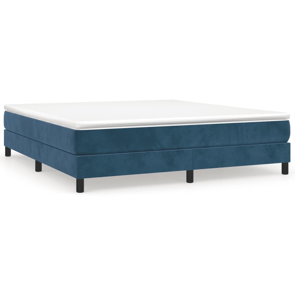Bettgestell ohne Matratze Dunkelblau 180x200 cm Samt