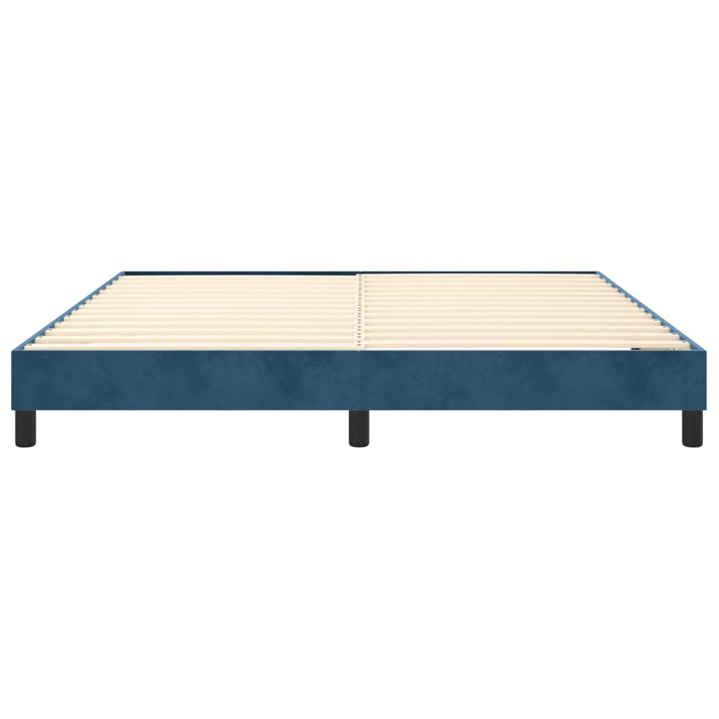 Bettgestell ohne Matratze Dunkelblau 180x200 cm Samt