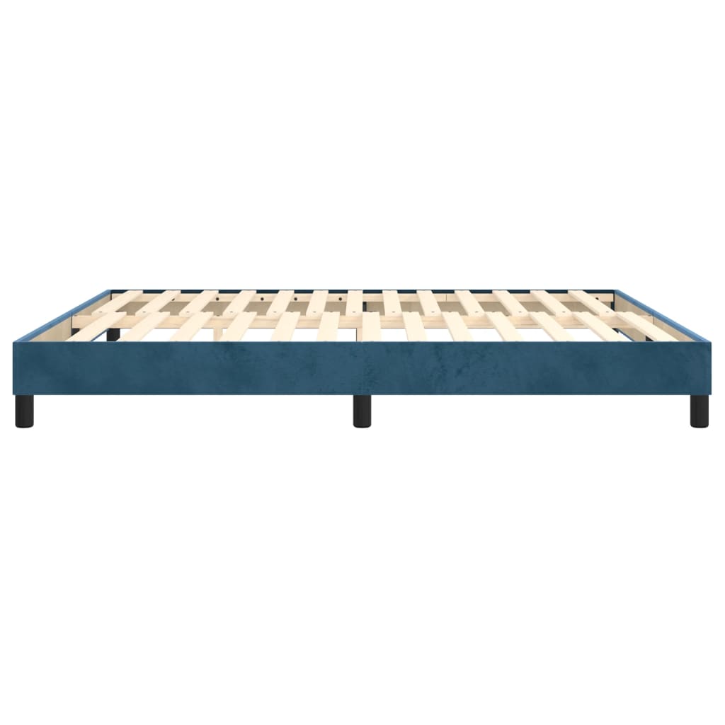 Bettgestell ohne Matratze Dunkelblau 180x200 cm Samt