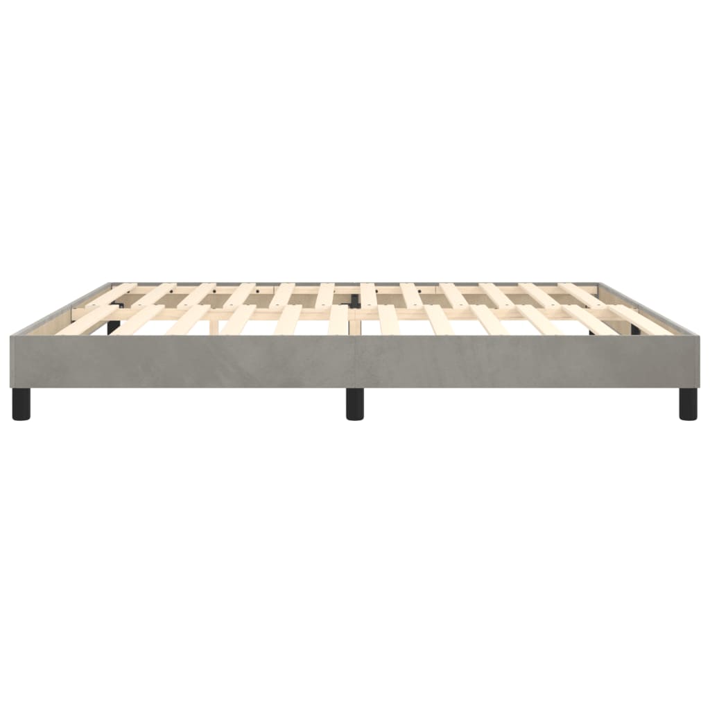 Bettgestell ohne Matratze Hellgrau 200x200 cm Samt