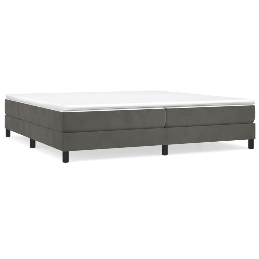 Bettgestell ohne Matratze Dunkelgrau 200x200 cm Samt