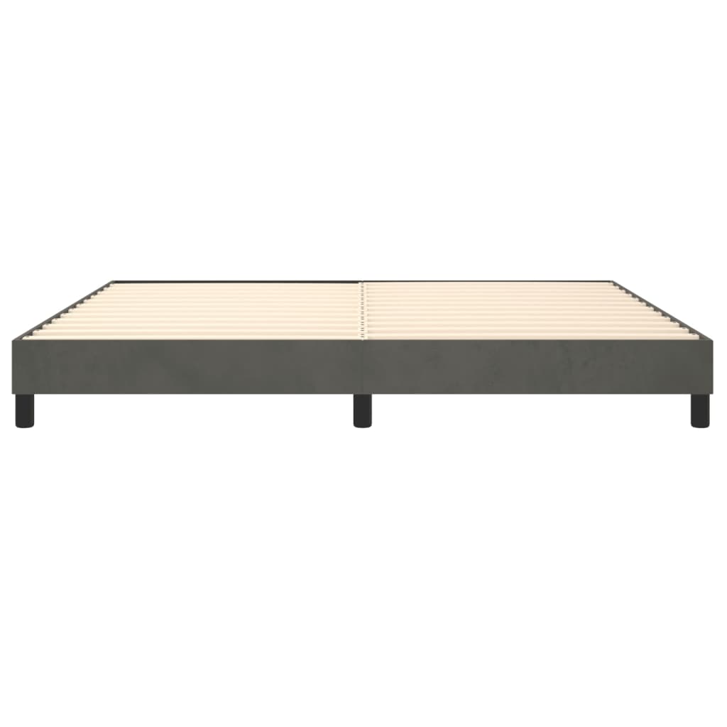 Bettgestell ohne Matratze Dunkelgrau 200x200 cm Samt