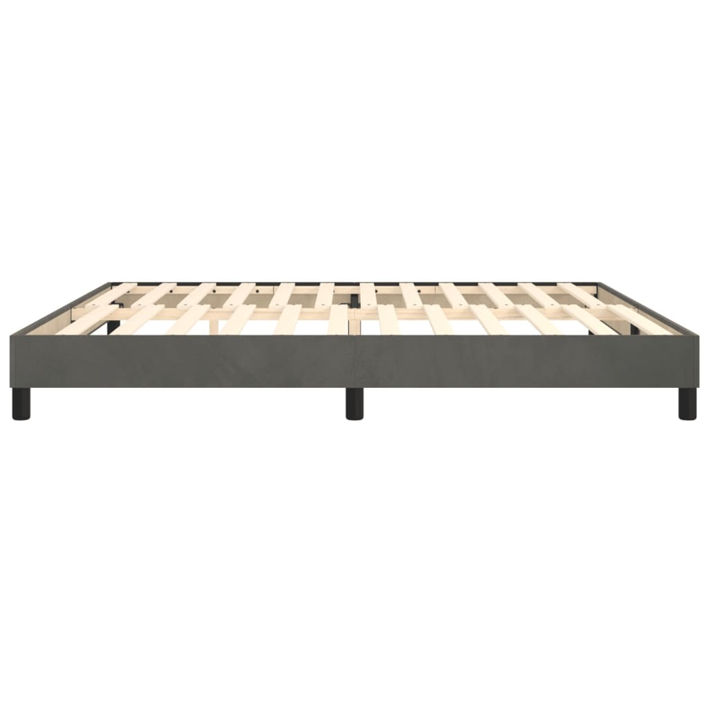 Bettgestell ohne Matratze Dunkelgrau 200x200 cm Samt