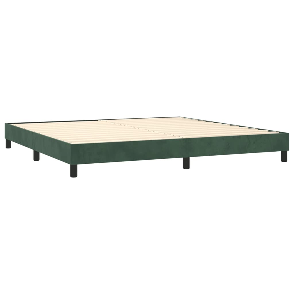Bettgestell ohne Matratze Dunkelgrün 200x200 cm Samt