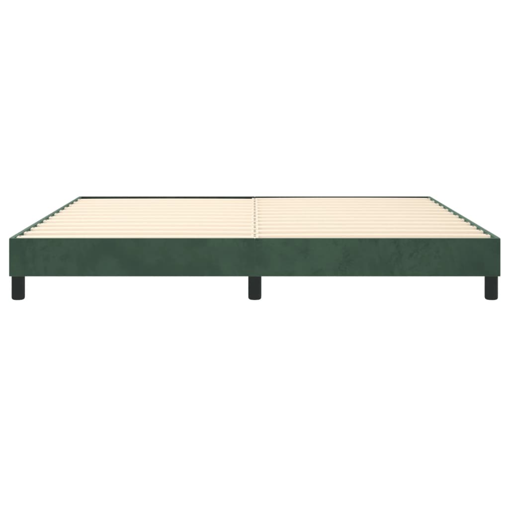 Bettgestell ohne Matratze Dunkelgrün 200x200 cm Samt