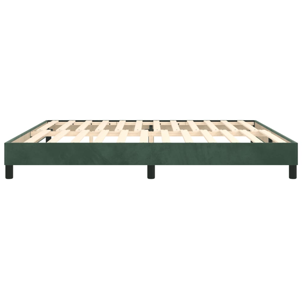 Bettgestell ohne Matratze Dunkelgrün 200x200 cm Samt