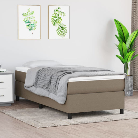 Bettgestell ohne Matratze Taupe 80x200 cm Stoff