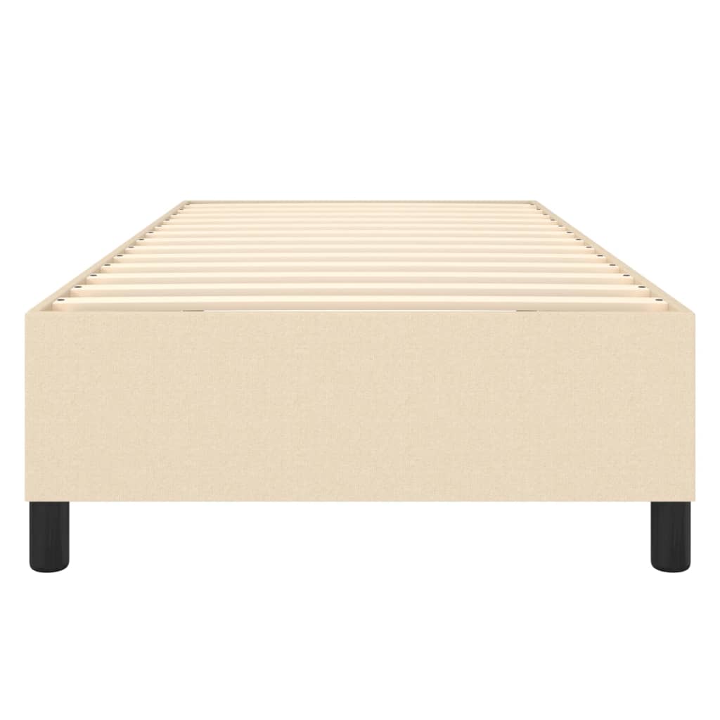 Bettgestell ohne Matratze Creme 80x200 cm Stoff