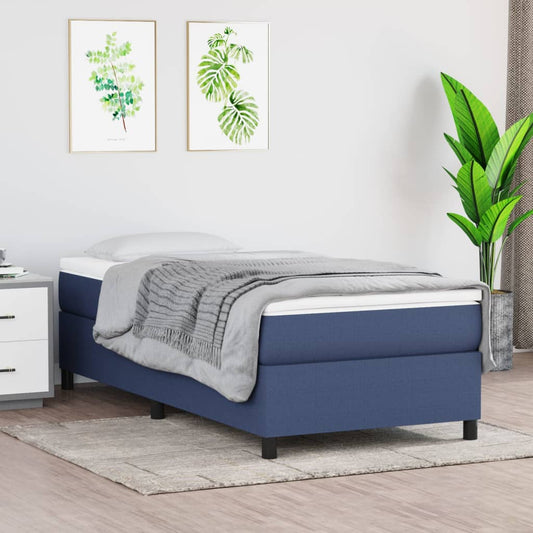 Bettgestell ohne Matratze Blau 80x200 cm Stoff